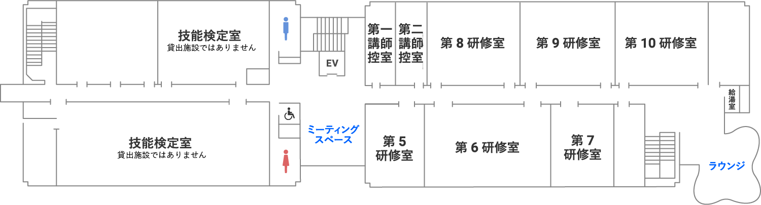 テクノプラザ本館 4階の全体図