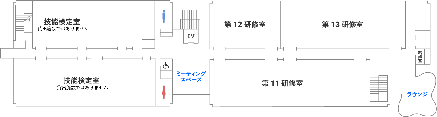 テクノプラザ本館 4階の全体図