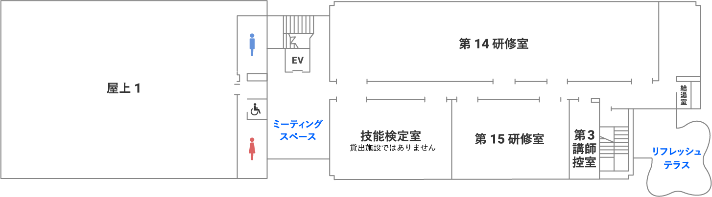 テクノプラザ本館 4階の全体図