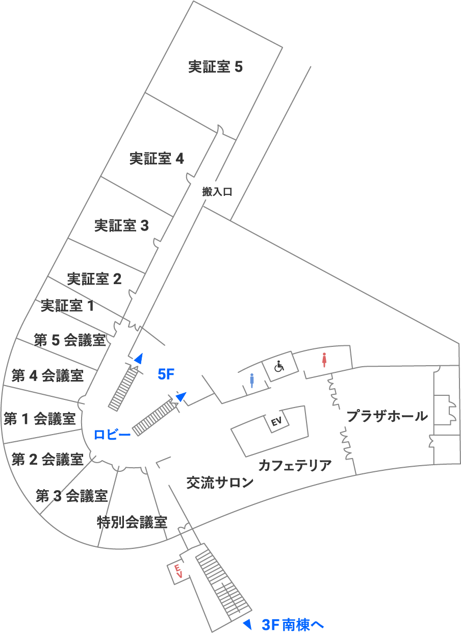 テクノプラザ本館 4階の全体図